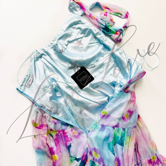 MAC DUGGAL x Anthropologie Asymmetrical Halter-Neck Tiered Gown (size 2) NWT - Picture 10 of 12